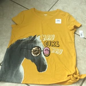 2/$10 Old Navy Hay Girl Shirt Sz 14 G